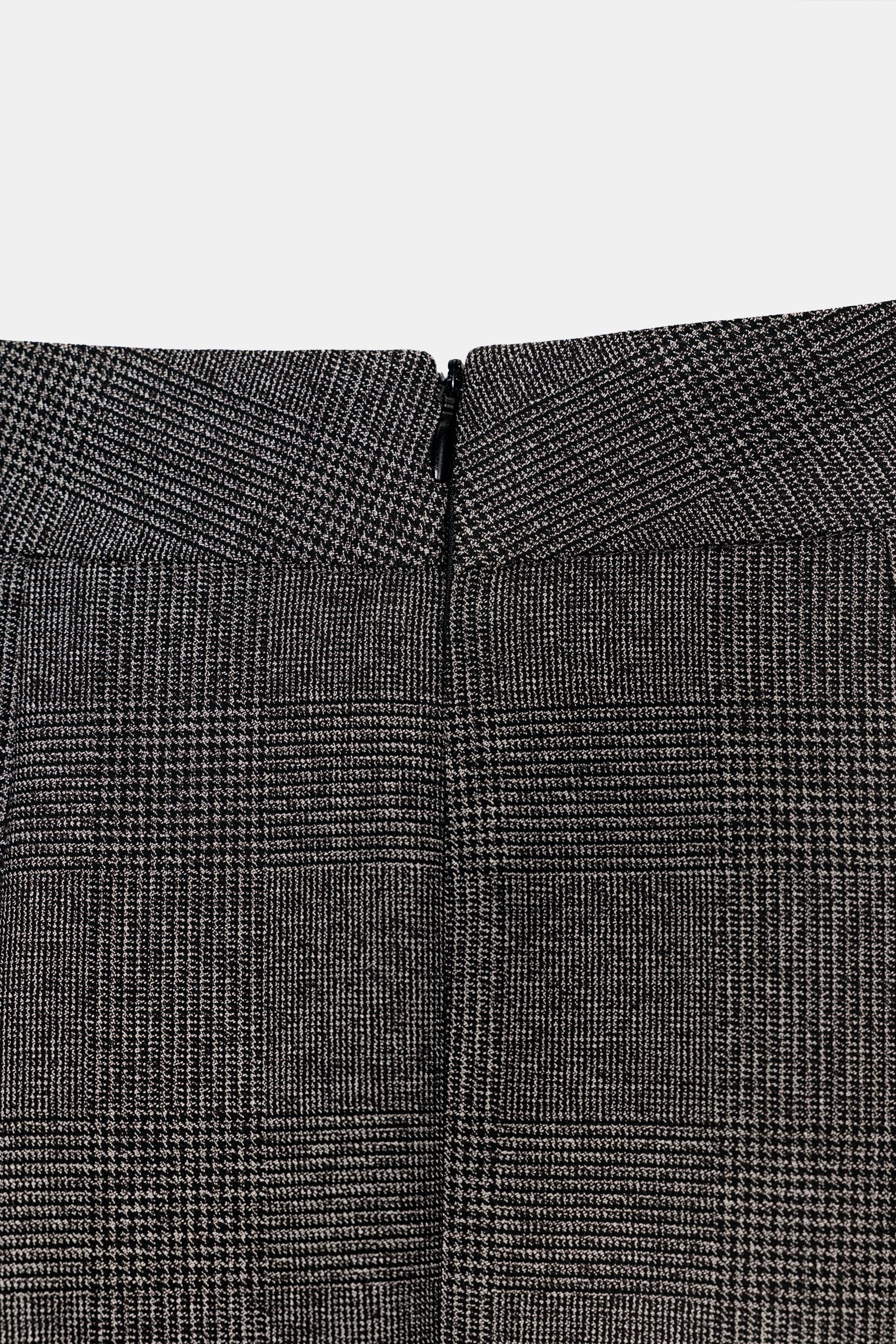 HOUNDSTOOTH CAPE MIDI SKIRT